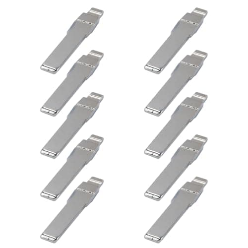 Image of Orivin 10 Pcs Replacement Key Blanks for Foldable Keys Model HU66 Easy to Shape Install Compatible with Multiple Vehicle Models