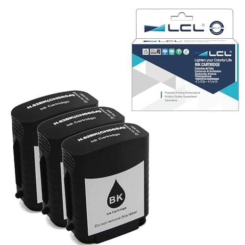 Image of LCL Compatible Ink Cartridge 82 CH565A (3-pack Black) Replacement for HP Designjet 510 series HP Designjet 111 Printer series