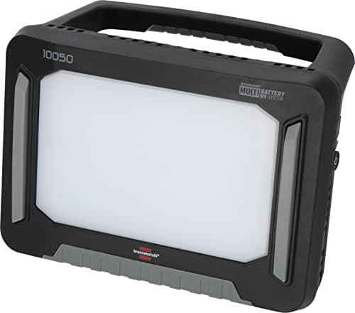 Image of Brennenstuhl Professional Multi Battery LED Hybrid Work Light 10053 MH (12500lm, IP55, Compatible with 18V Batteries from 11 Different Manufacturers, 5m Cable, Without Battery, Engineered in Germany)