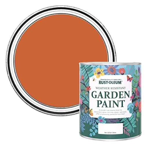 Image of Rust-Oleum Orange Mould Resistant Garden Paint in Matt Finish - Tiger Tea 750ml