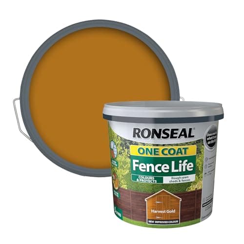 Image of Ronseal RSLOCFLHG5L One Coat Fence Life, Harvest Gold, 5 Litre