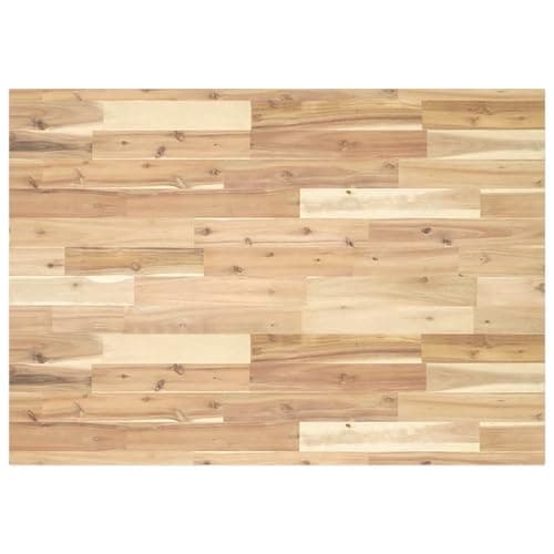 Image of vidaXL Dining/Office Tabletop 80x70cm - Solid Acacia Wood - Rectangular Shape - Customizable Finish - Home & Business Use