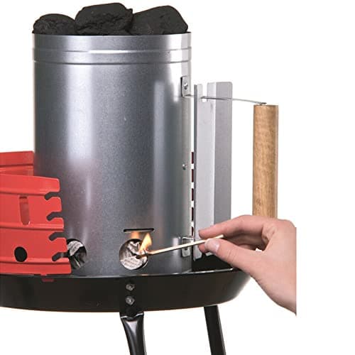 Image of Vivo Technologies Barbecue BBQ Chimney Starter Quick Start Chimney Lighter Basket Rapid Fire Briquette with Thermo-plastic Handle for Camping, Outdoor Barbecue, Travelling