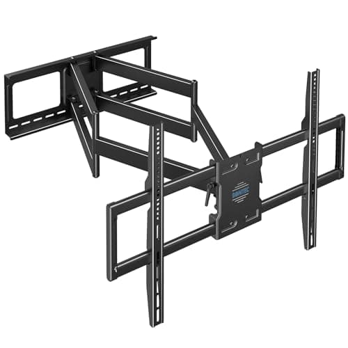 Image of BONTEC TV Wall Bracket for 60-110 Inch TVs, Holds Up to 125kg, Heavy Duty Steel Wall Mount, Extends Up to 1016mm, Max VESA 800x600mm, Swivel and Tilt Wall Bracket with Dual Arms, Full Motion Design