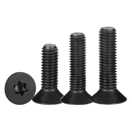 Image of Qrity 50 PCS Flat Head Machine Screws, M2.5 x 8mm Countersunk Head Torx Screws, 10.9 High Tensile Carbon Steel Bolt
