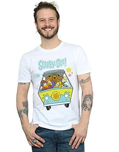 Image of Absolute Cult Scooby Doo Men's Mystery Machine Group T-Shirt White XXXX-Large