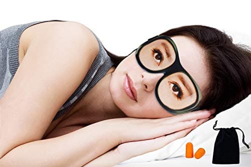 Image of Eye Mask with Eyes Open by Okami - Funny Eye Mask, Blackout Sleep Mask, Travel Eye mask with Free Travel Pouch (Women's Eyes)