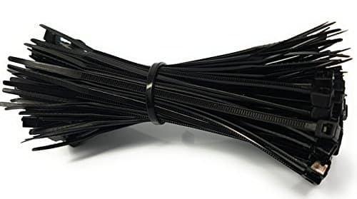 Image of Reulin 100 Pcs Cable Ties 100mm x 2.5mm Black Small Ties 10 cm x 2.5 mm