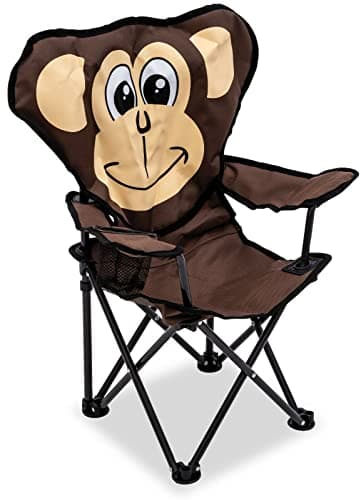 Image of The Urban Company Children's Camping Chair Monkey Design Folding Festivals, Caravan, Quest Leisure