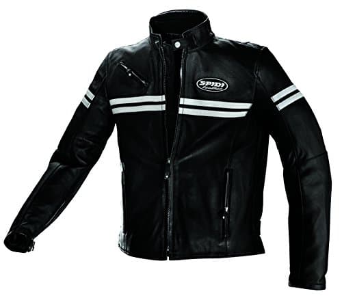 Image of Spidi Motorcycle JK Leather Jacket, Black/Ice, XXL