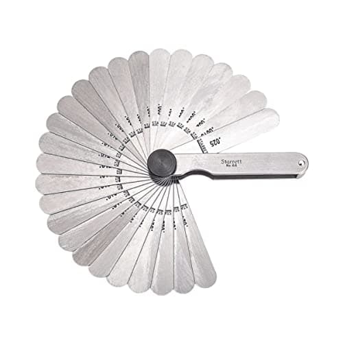 Image of Starrett 66 Thickness Gage Set With Straight Leaves, 0.0015-0.025"Thickness, 3-1/32" Length, 26 Leaves