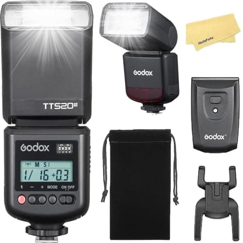 Image of Godox TT520III TT520 III TT520-III Thinklite Digital Camera Flash Speedlite with RT Transmitter, 433MHz Wireless Triggering, Compatible for Canon Nikon Panasonic Olympus Pentax and Other DSLR Cameras