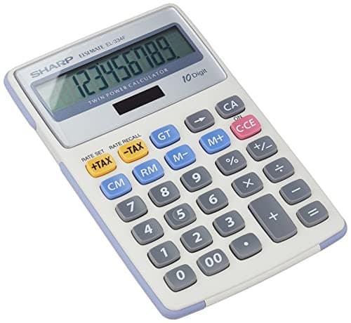 Image of Sharp EL 334 Calculator, Off-White
