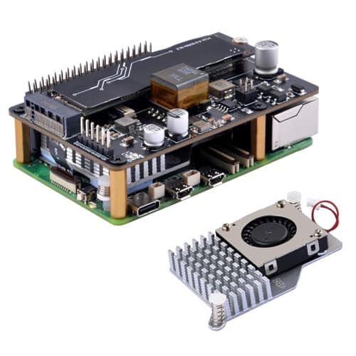 Image of GeeekPi P33 M.2 NVME M-Key PoE+ Hat for Raspberry Pi 5, with Official Raspberry Pi 5 Active Cooler, Support M.2 NVMe SSD 2230 2242 2260 2280