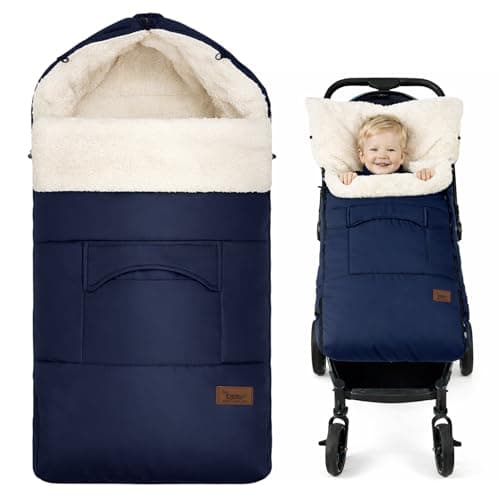 Image of EAQ Cosytoes Footmuff Baby footmuff Fleece Lined Cosytoes Warm Washable Universal Pushchair Footmuff (Navy Blue)