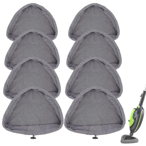 Image of Sgizoku 8PCS Universal Steam Mop Pads Compatible with H2O Steam Mop Cloth Replacement for H20 HD/X5 Microfiber Cloths Covers for Vax/Viledas/Russell Cleaning Mop Cover- Washable Reusable