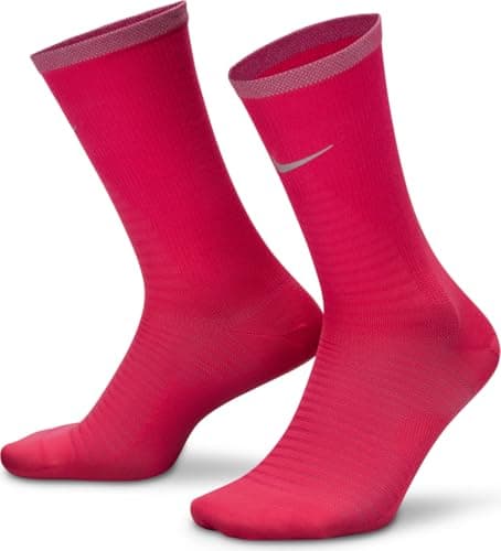 Image of Nike Spark Lightweight Crew Running Socks, Rush Pink/Reflective Silv, DA3584-667, 6-7.5