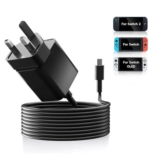 Image of Mcbazel 60W Charger for Switch 2, AC Adapter with 5FT USB-C Cable (20V/3A Fast Charging) for Nintendo Switch/OLED/Lite, Steam Deck & Dock - Support TV Mode