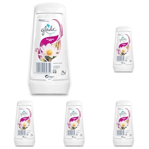 Image of Glade Solid Gel Air Freshener, Odour Eliminator for Home & Bathroom, Relaxing Zen, 150g (Pack of 5)