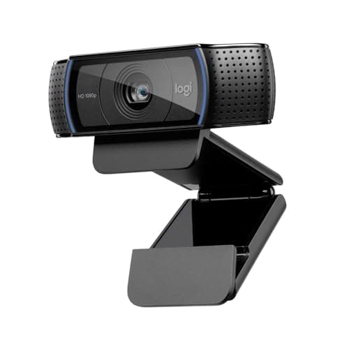 Image of Logitech C920 HD Pro Webcam, Full HD 1080p/30fps Video Calling, Clear Stereo Audio, HD Light Correction, Works with Skype, Zoom, FaceTime, Hangouts, PC/Mac/Laptop/Tablet/Chromebook - Black