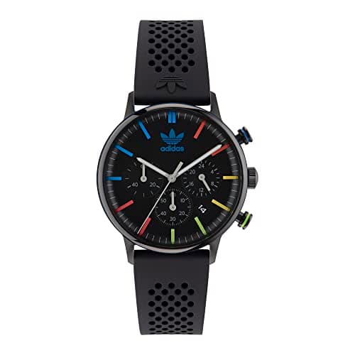 Image of adidas Black Silicone Strap Watch (Model: AOSY230212I), Black