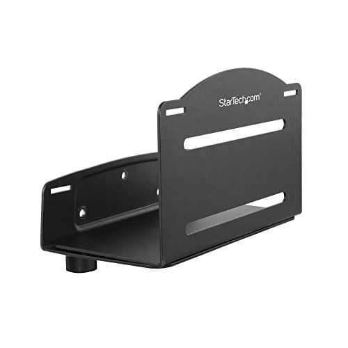Image of StarTech.com Wall Mount CPU Holder - Adjustable Width 4.8in to 8.3in - Metal - Computer Tower Mounting Bracket for Desktop PC (CPUWALLMNT)