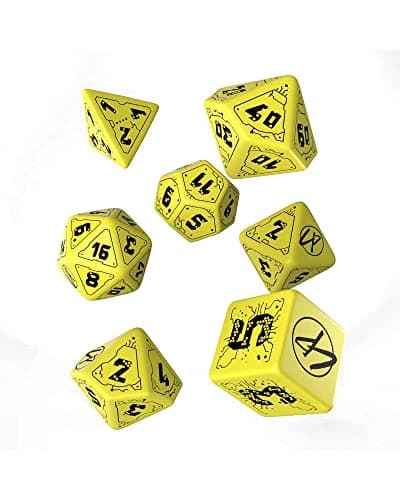 Image of Q-Workshop QWOCPU58 Cyberpunk Red Dice Set: Danger Zone (7)