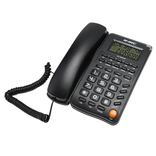 Image of Big Button Corded Landline Phone for Elderly, House Phone, Ringer or Speakerphone Volume Adjustable, Redial, Home Landline Telephone for Seniors, with HD Display, Desk or Wall Mountable