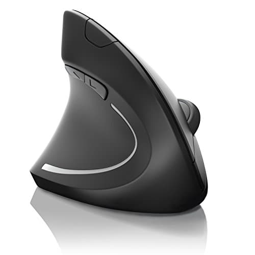 Image of CSL Wireless Ergonomic USB Mouse, Vertical Mouse, left handed Vertical Mouse, ergonomic design, Optical Model, prevention against mouse arm tennis elbow For Laptop Desktop PC Computer Macbook