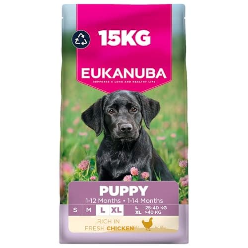Image of Eukanuba Fresh Chicken - Complete Dry Puppy Food - For Large & Giant Breed Dogs 15KG