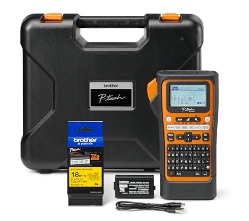 Image of Brother PT-E310BTVP Electrician handheld label printer|Prints up to 18mm |Bluetooth |Pro Label Tool app connectivity| Built in manual industrial strength cutter | USB-c connectivity