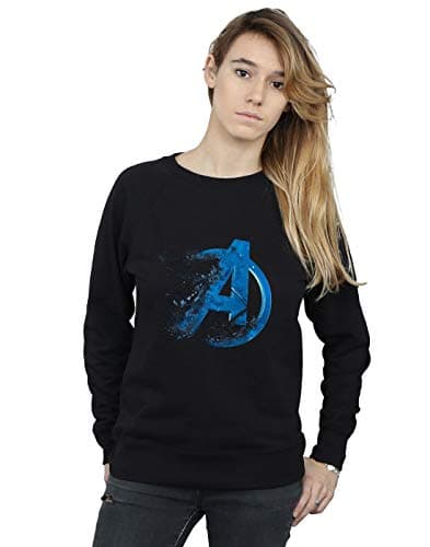 Image of Marvel Women's Avengers Endgame Dusted Logo Sweatshirt Black XX-Large