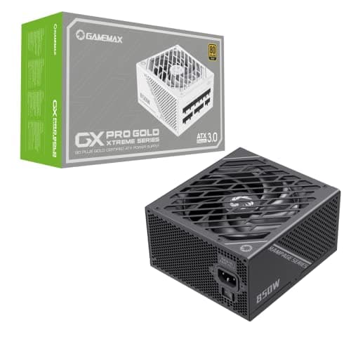 Image of GameMax GX-850 Pro Modular 80 Plus Gold ATX3.0 PCIe 5.0 Power Supply With 13.5cm FDB Fan | Black