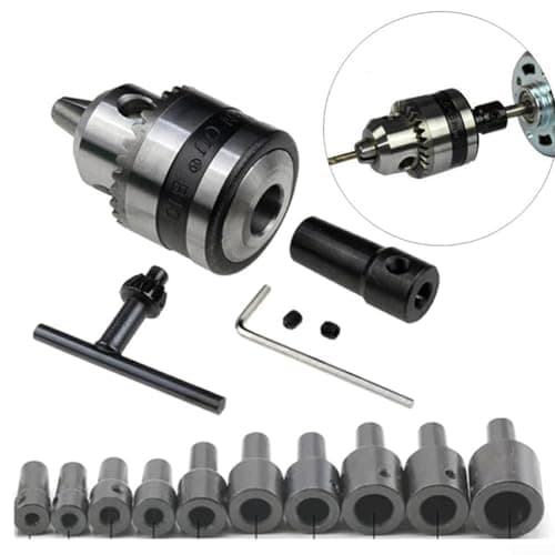 Image of Premium B12 Drill Chuck with Wrench, 1 5 10mm Clamping Range, CNC Adapter (Chuck Shaft 6mm)