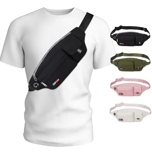 Image of MAXTOP Large Bumbag Waist Crossbody Bags for Women Men Running Belt Bag Anti-Theft with Adjustable Strap Travel Essentials for Walking Hiking Cycling Easy Carry All Phones