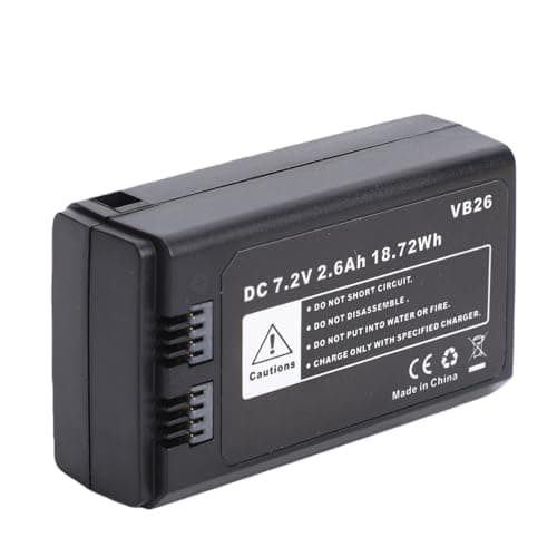 Image of Yusat VB26 2600mAh Li Ion Battery for Camera Flash Compatible with V1 V850III V860III MF-R76 AD100Pro V1Pro Ring 72 High Capacity Replacement Battery for Flashlight