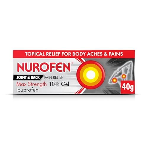 Image of Nurofen Ibuprofen 10% Gel 40g - Maximum Strength Pain Relief For Achilles Tendonitis, Muscles, Back - Anti-Inflammatory Treatment For Bones And Joint Discomfort