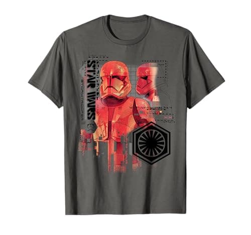 Image of Star Wars The Rise of Skywalker Red Sith Trooper Schematic T-Shirt