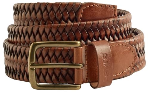 Image of Levi's Men's Red Tab Mainline Composition Belt, Leather Brown, 90, Leather brown, 90