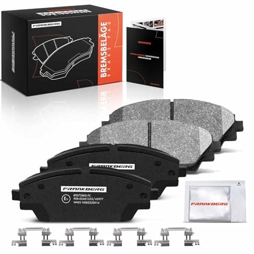 Image of Frankberg Brake Pad Set incl. 4x Pads Front Compatible with 3 BM BN CX-3 DK 3 Saloon BM BN Replace# BHY13328ZA,BHY13328ZA9C