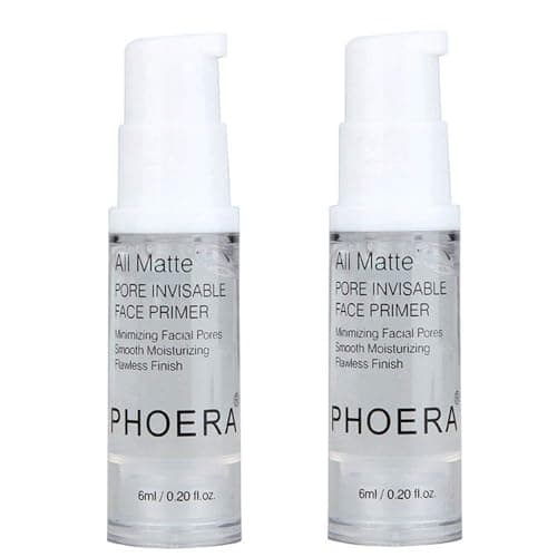 Image of 2Pcs Makeup Primer For PHOERA All Matte Oil Free Full Coverage Foundation Base Long Lasting Hydrating Smoothing Moisturizing Makeup Base Matte Face Foundation Primer (#2pcs 6ml)