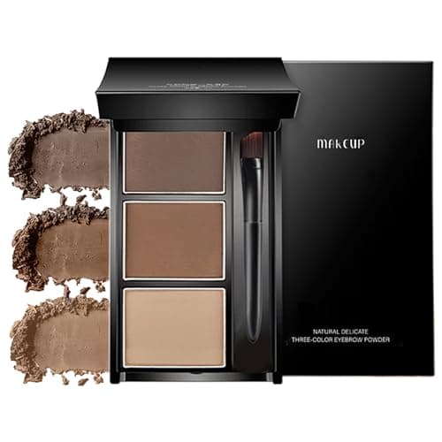 Image of All-in-One Dark & Light Brown Eyebrow Powder Palette – Compact Brow Sculpting & Shaping Kit for Women