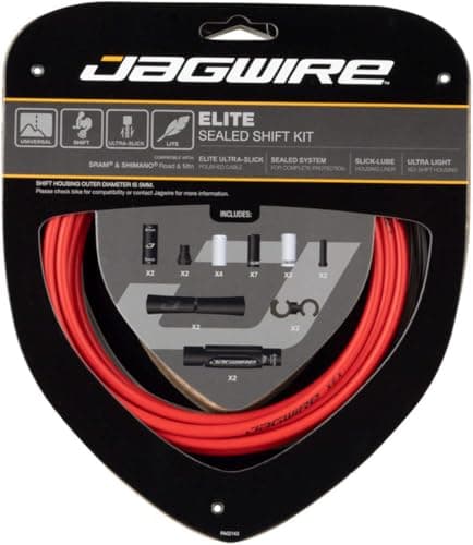 Image of Jagwire Elite Sealed Shift/Gear Cable Kit (x2 Cables) - Red