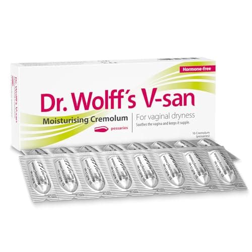 Image of Dr. Wolff's V-san Moisturising Cremolum for Vaginal Dryness 16 pcs | Vaginal Moisturiser for Daily Use | Prevent Itching & Dryness | Vaginal Dryness Treatment | Hormone-Free Soothing Vaginal Cream