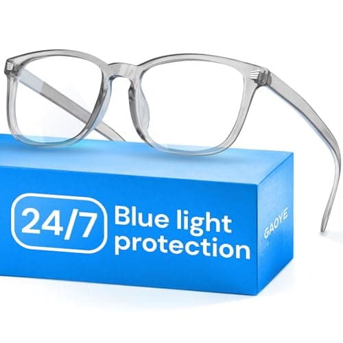Image of Gaoye Blue Light Blocking Glasses - Fashion Square Fake Eyeglasses, Anti UV Ray Computer Gaming Glasses, Blue Blockers Glasses for Women/Men
