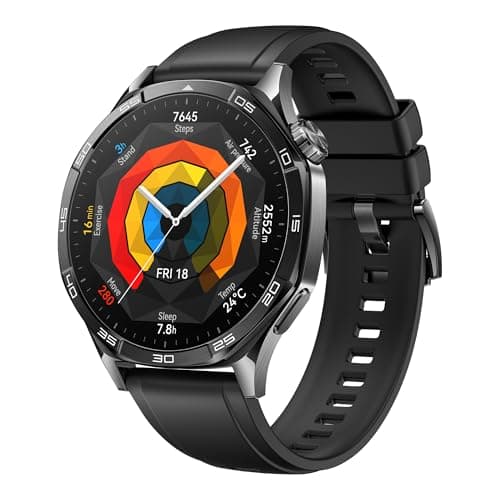 Image of HUAWEI WATCH GT 5 46mm Smartwatch, Sharp-Edged Design, All-new Running and Cycling Sports, Health Tracking, up to 14 Days Battery Life, Compatible with iOS and Android, Black