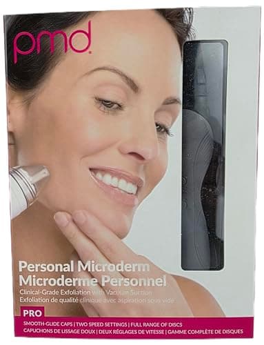 Image of PMD Personal Microderm Pro - At-Home Microdermabrasion Machine with Kit for Face & Body - Exfoliating Crystals and Vacuum Suction for Fresh and Radiant Skin - High & Low Speed Options