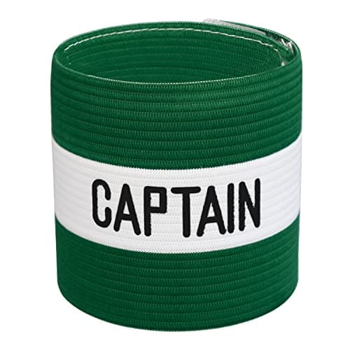 Image of VerteLife Captains Armband，Unisex Captain Armbands Adjustable Football Captain's Armband Adult & Junior Sport Arm Band for Hockey Rugby Multiplayer Ball Games - Green