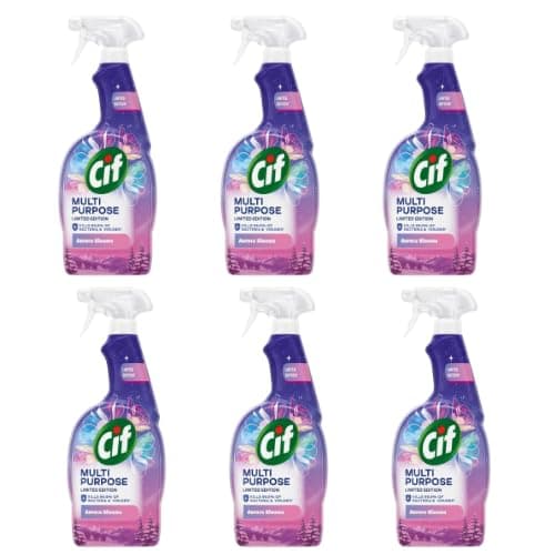 Image of Cif Antibacterial Spray Aurora Blooms Winter Edition 750ml Multi-Surface Cleaner with Floral Winter Fragrance Powerful Germ Protection Assorted Packs (Pack of 6)