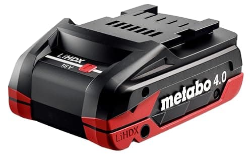 Image of metabo 624974000 LiHDX Battery Pack 18 V 4.0 Ah - High Performance Battery with Tabless Technology, Fast Charging - Compatible with 18 V CAS Devices - Long Runtime, Robust and Reliable